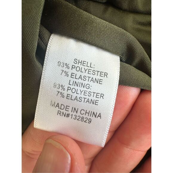 Lovers & Friends Tessa Midi Dark Green Velvet Slit  Dress, Size Small - Picture 4 of 7